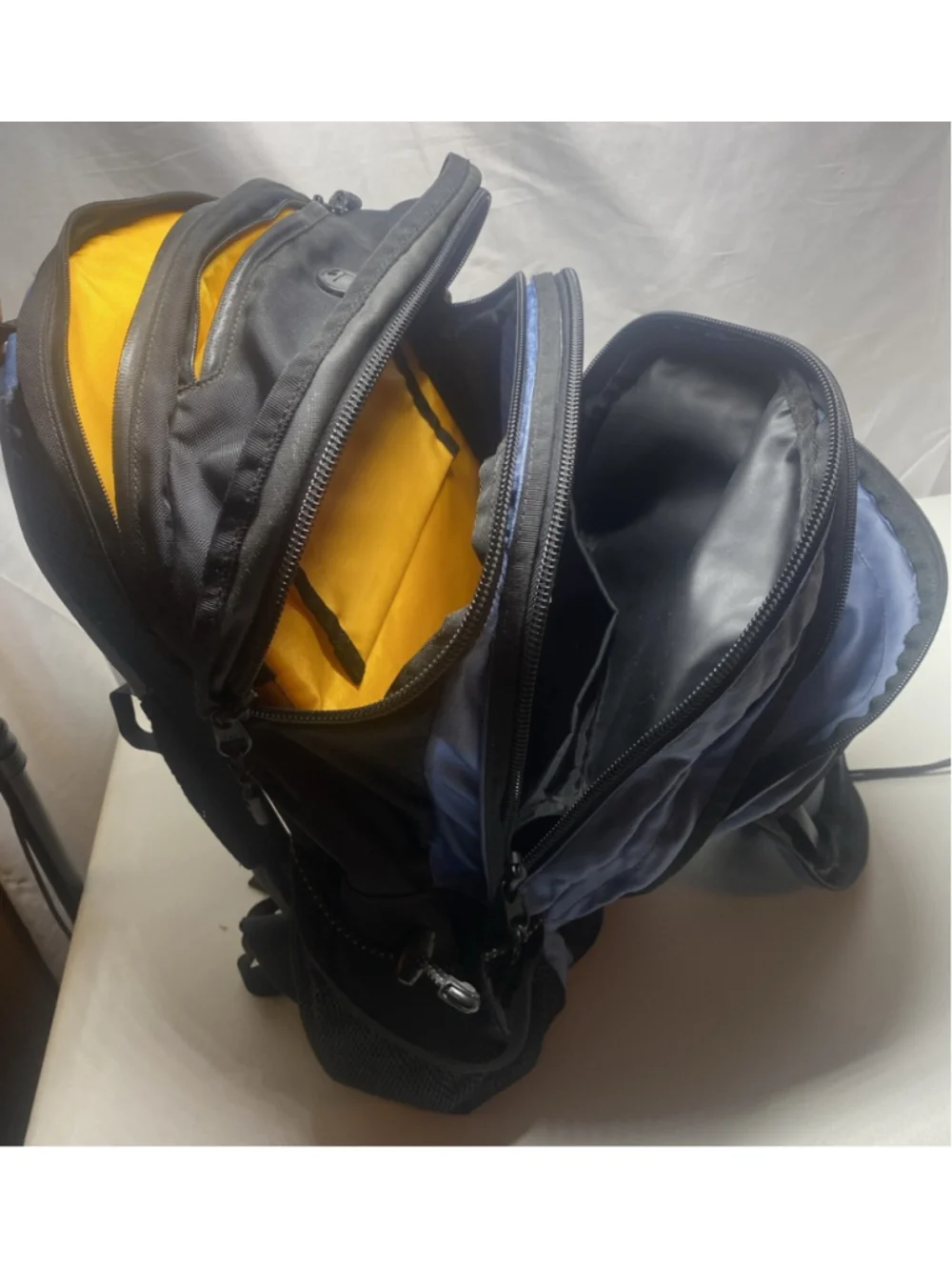 LL Bean Shockwave Backpack, Laptop Black/Blue Spacious, Hiking, School 6 Pockets